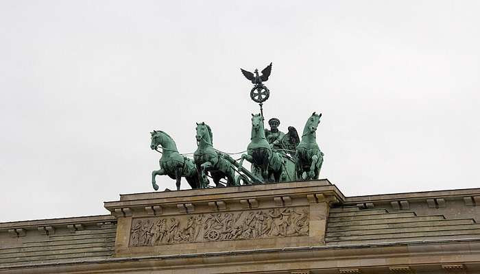 Evening at Brandenburg Gate in Berlin