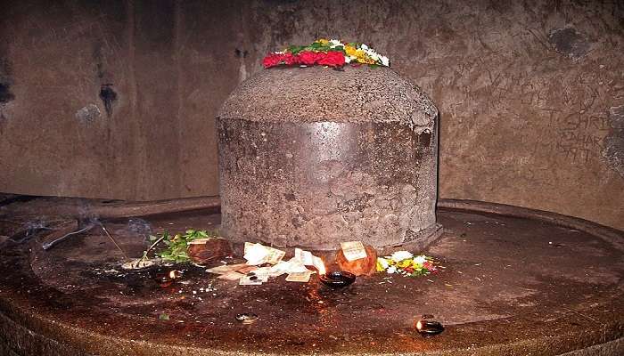 The shivling situated at the Barumal Mahadev Temple