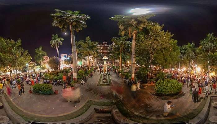 The panoramic view of a meghdoot park in Indore