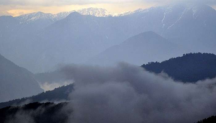 Check out the snow capped mountains