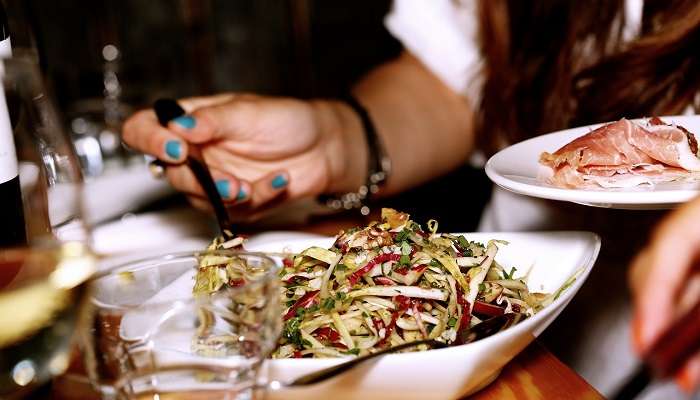 A salad meal in a cafe in Nowra.