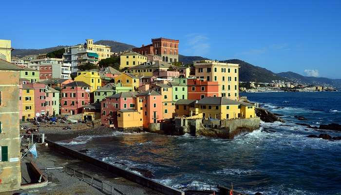 Boccadasse is an old fishing village that is a perfect place to end the day with a beautiful sunset view and enjoy some Italian gelato