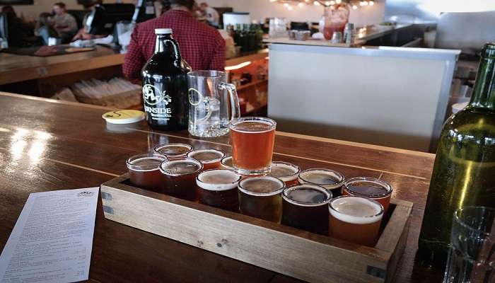 Brew Tasting at one of the pubs in Bundaberg