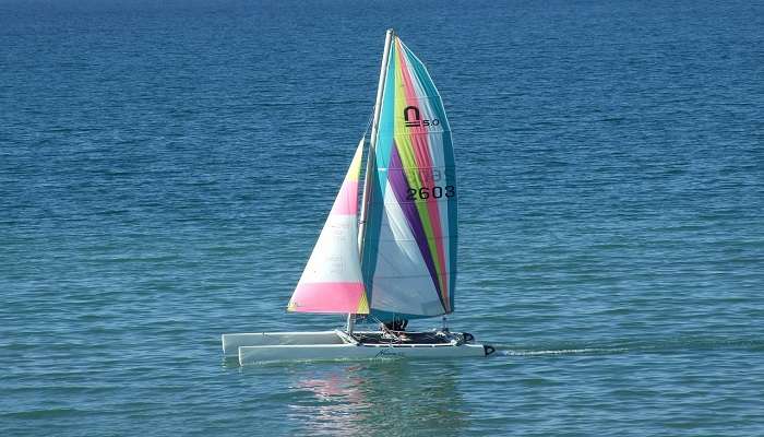 Catamaran Sail at racha yai island.