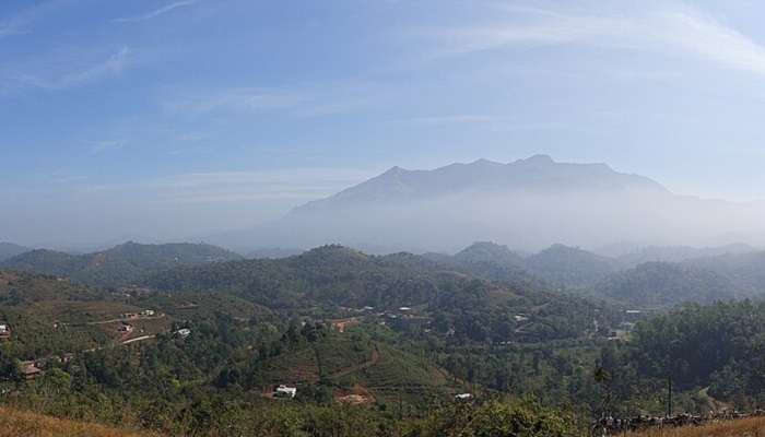 Eye gazing view of Chembra Peak near the Neelimala View Point Wayanad.