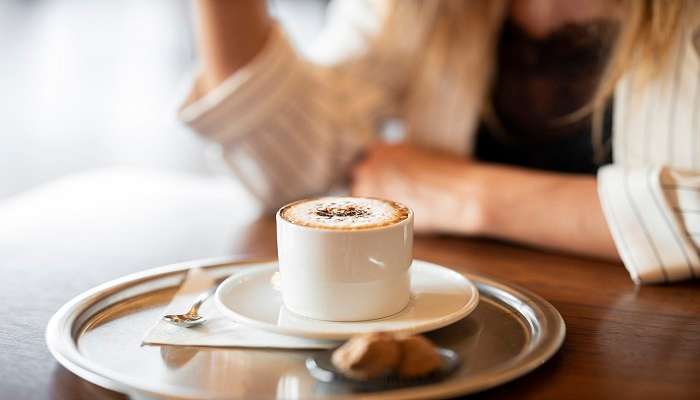 A hot cup of coffee in the cafe in Nowra.