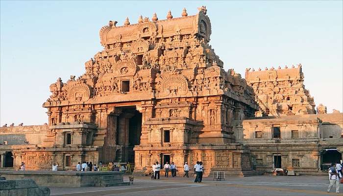 Example of Chola Empire influence on Brihadeeswarar Temple in Thanjavur,