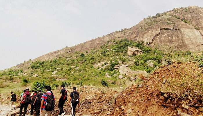 At the summit a small temple– a cultural identification to Lord Shiva