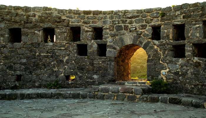 Inside view of a fort