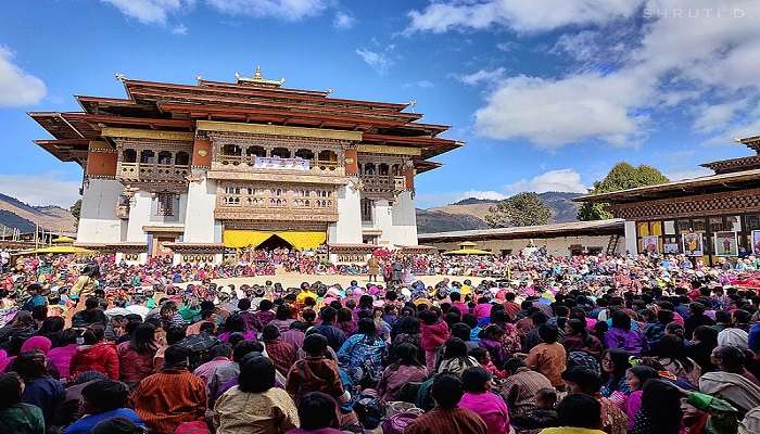 The gathering at Black Necked Crane Festival in Bhutan.