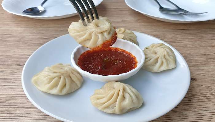 Enjoy Pork momo, the lip-smacking Bhutan food at the Black Necked Crane Festival.