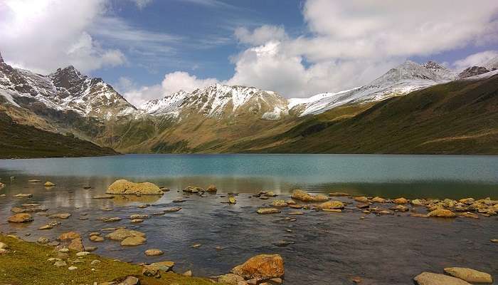 Gangbal Lake with the Harmukh mountain at the back. Gangbal Lake is the last