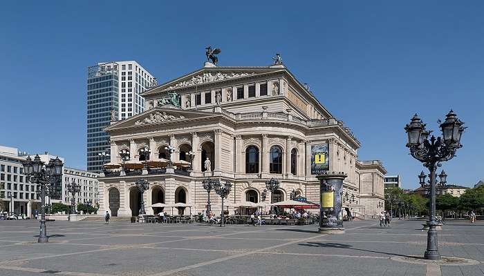 Historic Alte Oper Frankfurt at night