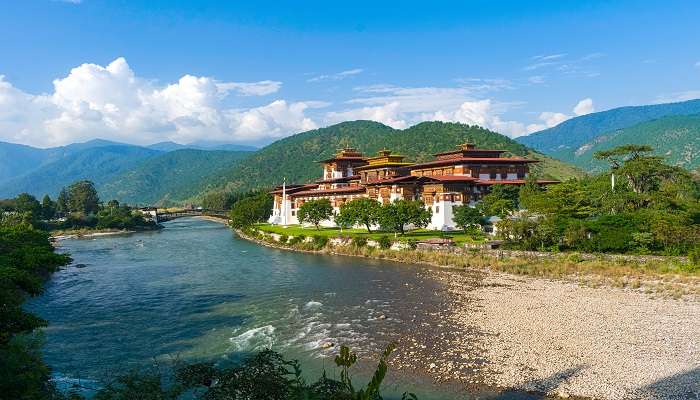 The scenic vista of Bhutan.