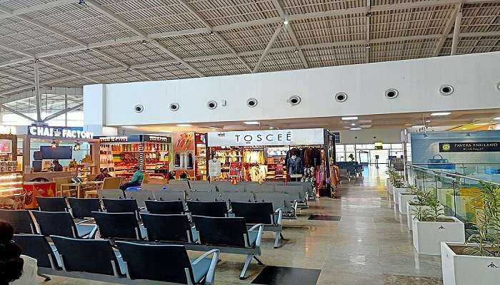 The inside view of Bhopal airport