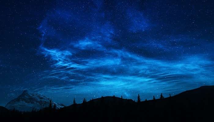 Dark mountains at rajaji national park