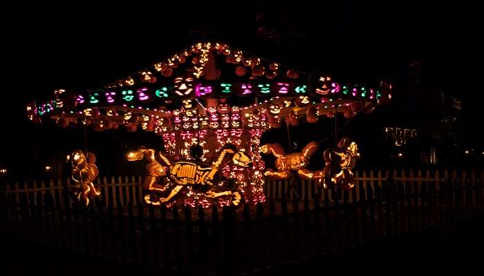 A eerie view of Jack O’ Lantern Blaze