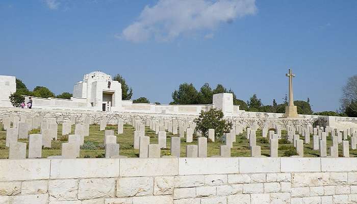 The ancient  war cemetery as a way of paying homage to the World War II soldiers.