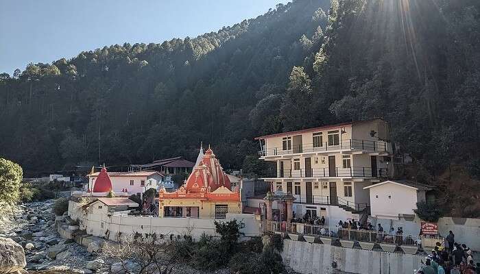 The holy Kainchi Dham Ashram is situated amidst the green