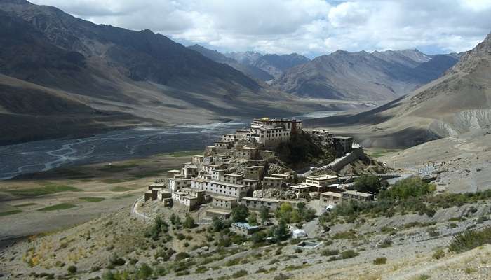 Front view of Key Monastery