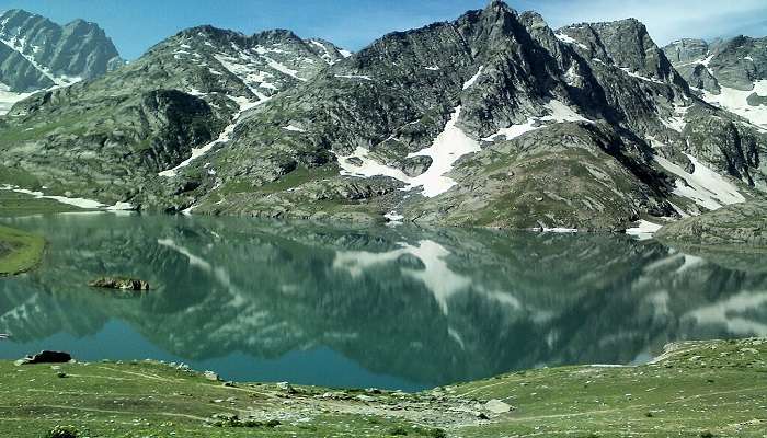 View of Kishansar and Vishansar lakes of Kashmir Valley, captured during Kashmir Great Lakes