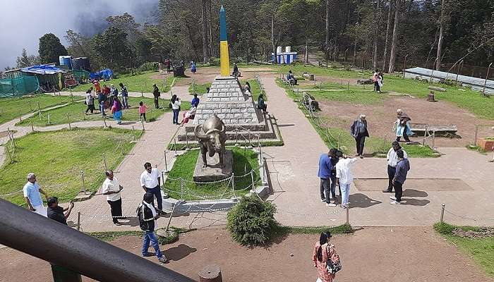 People Around the Monument at Moir Point