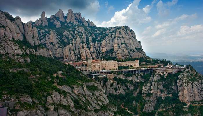 La vue magifique de montagne de Montserrat