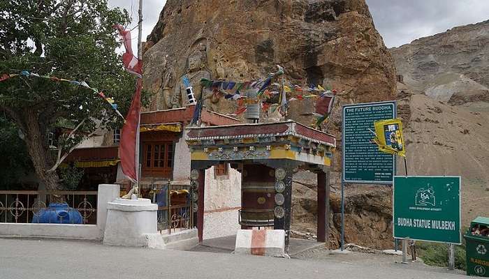 Mulbekh Monastery front