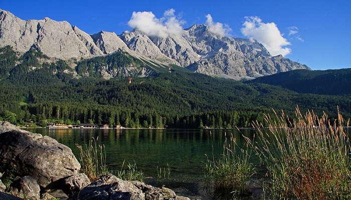 Enjoy the pleasing atmosphere around the Eibsee Lake in Germany