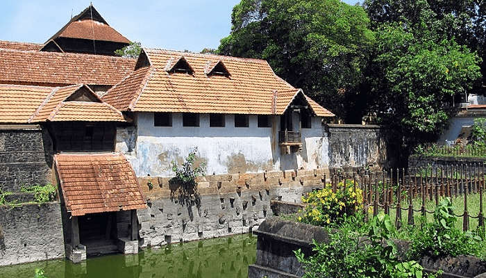 A front view of Padmanabhapuram Palace which is one of the places to visit in Poovar. 