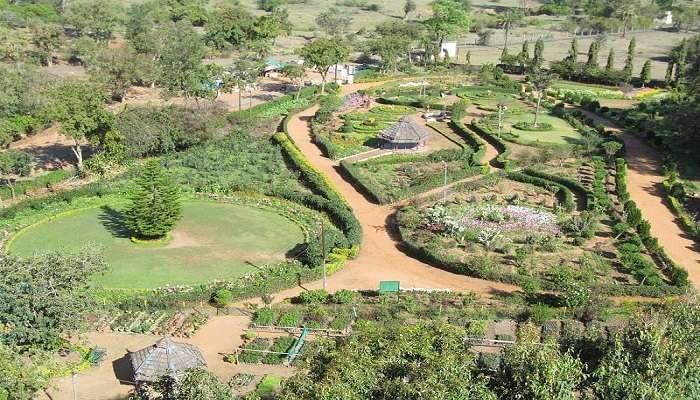 Top view of Pandava Garden