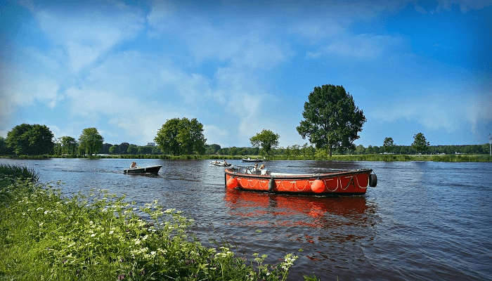 Boat riding in backwater places to visit in Poovar. 