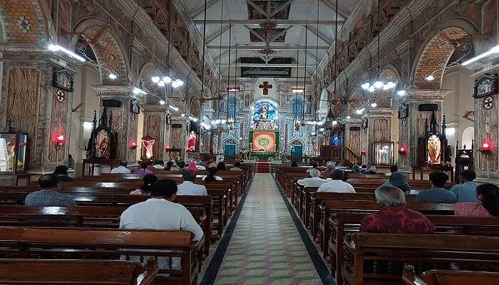 Inside view of the church.