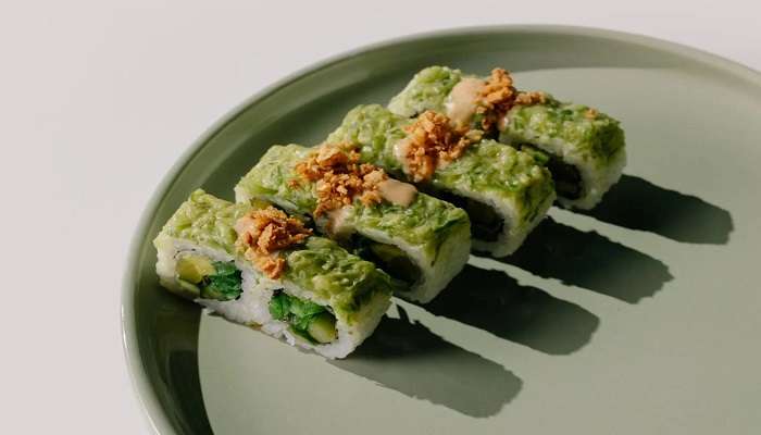 Sushi roll dish at Shiro, a renowned place among Cubbon Park restaurants