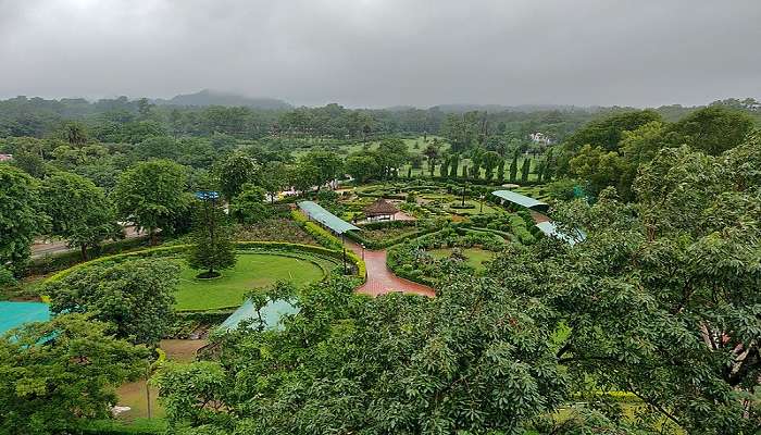 Top view of Pandav Caves