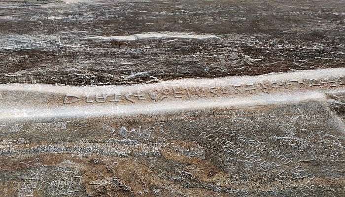 A rock bed inscription at Sittanavasal