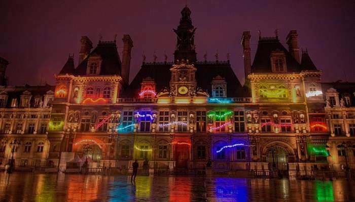 Paris city hall view.