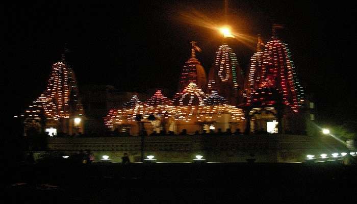 The Swaminarayan Temple located near Nargol Beach Gujarat