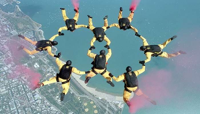 skydiving at the fair