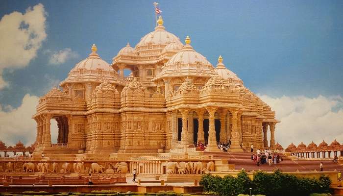 La belle vue de Temple d’Akshardham