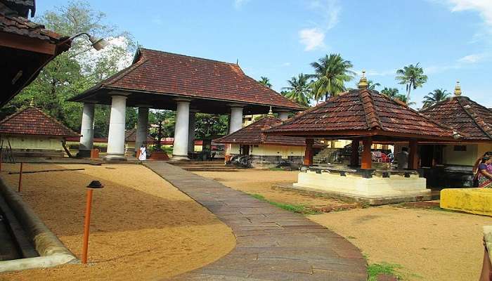 Aerial View of Thiruvanchikulam Mahadeva Temple situated at Kodungallur near Munakkal beach.