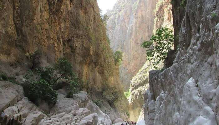 Panoramic view of Saklıkent Canyon at patara beach.