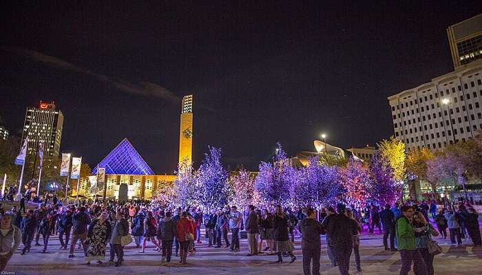 Multiple activities happen here at Nuit Blanche.