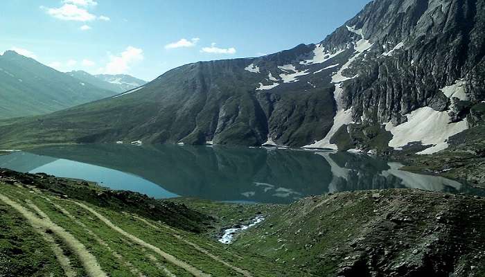 Vishansar Lake one of the most beautiful alpine lakes of Kashmir Valley near the Nichnai pass.