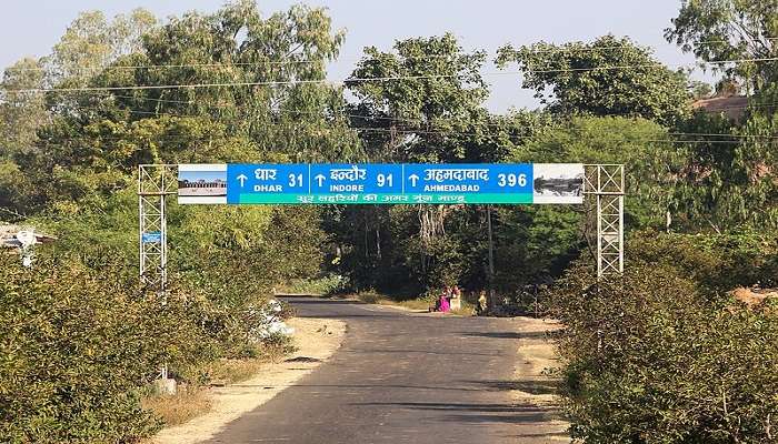 The road signs near Indore