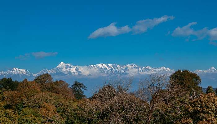 Kumon hills at snow view point in Nainital.