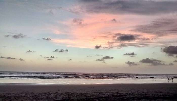 The serene view of Ashvem Beach 