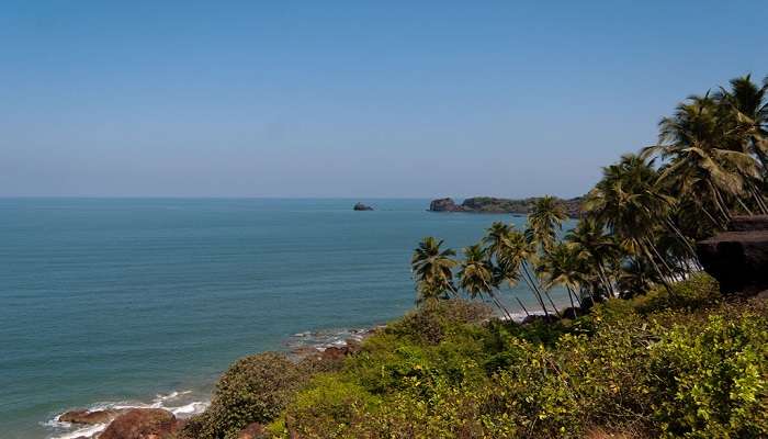 The view of the beach from Cabo de fort 