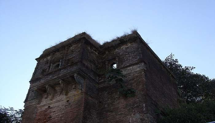 The view of Achalgarh Fort at sunset in Mount Abu near Guru Shikhar.