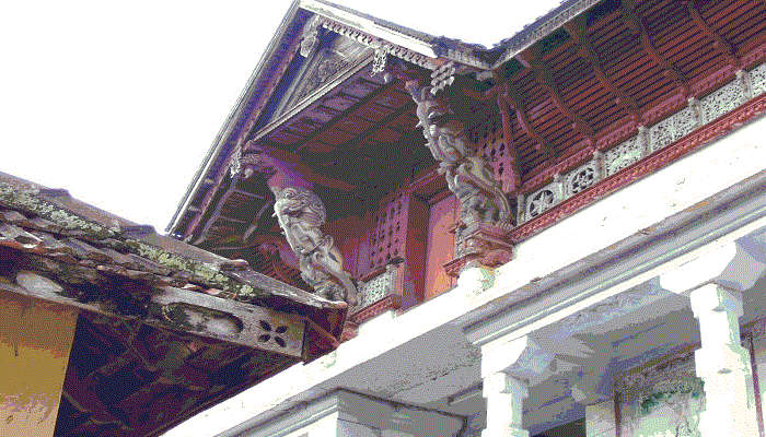 the ancient built structure of Adi Kesava Perumal, Ilayathangudi 